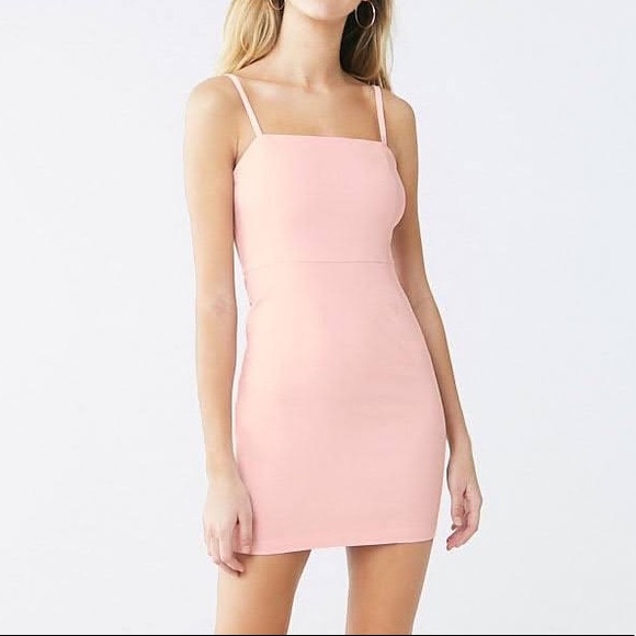 forever 21 pink mini dress Mini Dress Baby Pink Dress Forever 21 MyRunway Shop Forever 21 Light Pink  Cami Seamed Bust